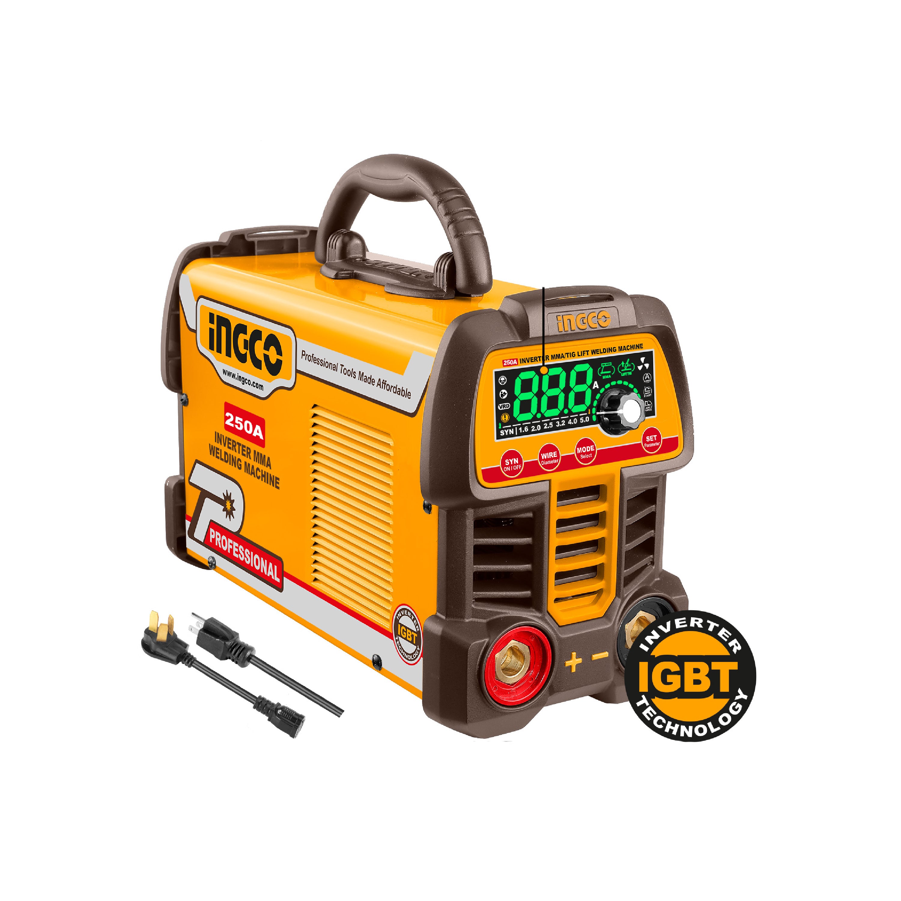 SOLDADORA INVERTER 250A 110-220V 50-60HZ LIF TIG/ VRD MMA ING-UMMA25069 PROFESIONAL SUPER INGCO